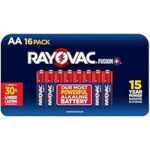 16-Pack Rayovac AA Fusion Premium Alkaline Batteries for $4.99