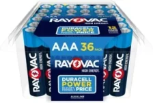 36-Pack Rayovac High Energy Alkaline AAA Batteries for $6.48