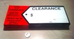 25-Pack Erase/Reuse Signage Price Tag Signs for $17.93