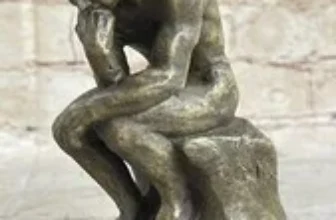 Rodin Thinker Sensual Male Bronze Statue Sculpture for $99.50