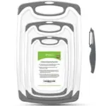ROTTOGOON Non-Slip Plastic Chopping Board Set with Peeler for $12