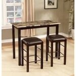 Roundhill Furniture Brando 3-Piece Counter Height Breakfast Set for $89.99