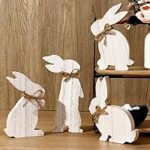 Rustic Wooden Easter Bunny Table Signs Set for $7.99
