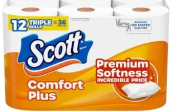 12 Rolls of Scott ComfortPlus Toilet Paper for $5.40