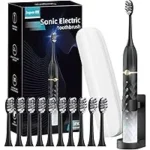 Seapeoa Sonic Electric Toothbrush Set with 10 Replacement Heads for $8.79