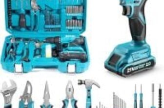 Seesii 190-Piece 21V Cordless Electric Drill Set for $35.99