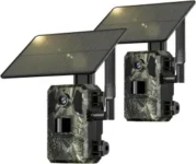 2-Pack SEHMUA 4G LTE 2K Live-Streaming Solar Trail Cameras for $57
