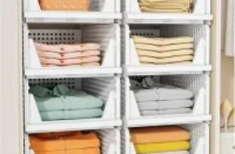 SNSLXH 5 Pack Stackable Closet Storage Baskets for $32.37