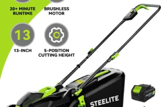 Steelite 13-Inch 21V Electric Cordless Lawn Mower for $109.99