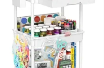 SUNALLY 3-Tier Rolling Cart with Drawer for $13