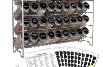 4-Tier SWOMMOLY Spice Rack Organizer with 36 Spice Jars for $27