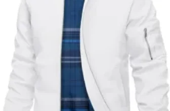 TACVASEN Men’s Plaid Lined Bomber Jacket for $20