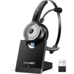 Tecknet Bluetooth & USB-C Wireless Headset with AI Noise Cancellation Mic for $27.99