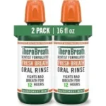 TheraBreath Fresh Breath Mouthwash 2-Pack (Rainforest Mint, Alcohol-Free) for $10.73