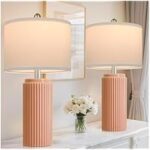 TOBUSA 23.5-inch Ceramic Table Lamps Set of 2 for $44.99