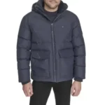 Tommy Hilfiger Men’s Hooded Puffer Jacket Now $63