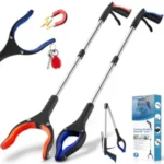 2-Pack TOPGROT 34″ Foldable Reacher Grabber Pickup Tool for $14