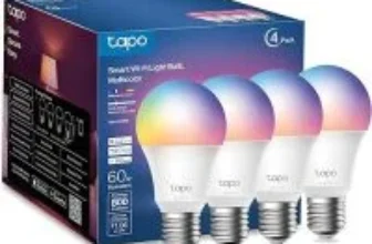TP-Link Tapo 60W RGBW Dimmable Smart Light Bulbs (4-Pack) for $24.99