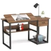 Tribesigns Drafting Table with Storage Drawer for $96