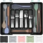 Ukeetap Extra Large Expandable Silverware Organizer Now $3.49