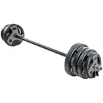 US Weight 54 lbs Barbell Weight Set with 55-Inch Adjustable Bar for $59.99