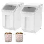 2-Pack VEVOR 15L Ingredient Storage Dispenser Bins w/ Measuring Cups – $24