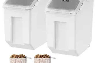 2-Pack VEVOR 15L Ingredient Storage Dispenser Bins w/ Measuring Cups – $24