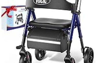 VOCIC Z21 Rollator Walker with Seat for Seniors – Now $69.99