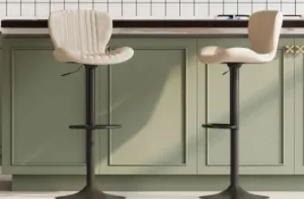 Set of 2 Walsunny Adjustable 360 Swivel Bar Stools for $60