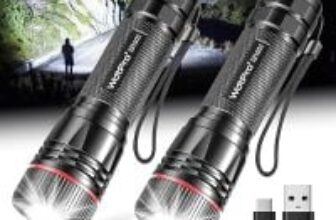 WdtPro SFL002 Rechargeable LED Mini Flashlights (2-Pack) for $8.79