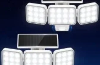 WdtPro Solar 3500lm Motion Sensor 3-Head LED Flood Light (2-Pack) for $18.40