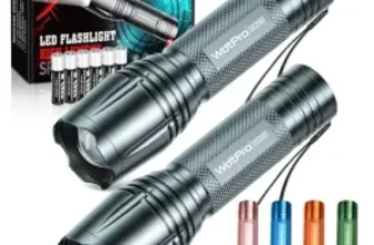 Wdtpro SR2000 Mini LED Flashlight 2-Pack with 6 Batteries for $4.94