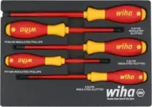 Wiha 5-Piece Insulated SoftFinish Cushion Grip Screwdriver Set for $38