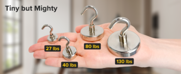 4-Pack X-bet Heavy Duty Neodymium Magnetic Hooks for $7.99