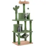 Yaheetech 62″ Cactus Cat Tree with Hammock and Ball Toy for $40