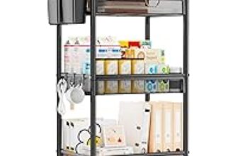 YASONIC 3-Tier Rolling Cart with Wheels for $17.00