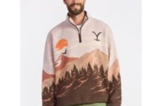 Yellowstone Faux Shearling Quarter-Zip Jacket for $9.54