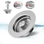 Yonisun 3-in-1 3.5″ Pop-up Kitchen Sink Strainer for $7.99