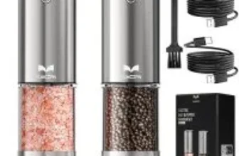Yumcian USB-Rechargeable Electric Salt & Pepper Grinder Set with LED Light for $18.99