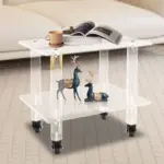 2-Tier Rolling Clear Printer Cart & Storage Rack – $58.57 ($117.14 Original)