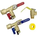 4-Pack 3/4-Inch IPS Isolator Tankless Water Heater Service Valve Kit for $27.99