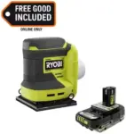 Ryobi ONE+ 18V Cordless 1/4 Sheet Sander with Free 2.0 Ah Battery for $59