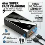 50000mAh Portable Power Bank with 66W PD Charging for $35.99
