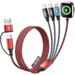 5ft 4-in-2 Multi Charging Cable with 8 Charging Options for $6.99