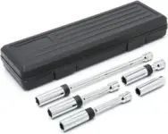 GearWrench 80601 5-Piece 3/8″ Drive Magnetic Swivel Spark Plug Socket Set $45