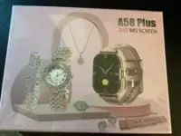 A58 Plus Smart Watch Combo Gift Set for Women – Fitness Tracker & Quartz Watch – $24.00 ($40.00 Value)