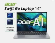 Certified Refurbished Acer Swift Go 14″ FHD+ IPS Touch Laptop w/ Intel Ultra 7 155H, 16GB RAM, 1TB SSD – $371.99 ($799.99 Original)