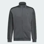 Adidas Essentials Warm-Up 3-Stripes Track Jacket in Grey/Black for $15 $15.00