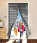 AEOCOO 36″ x 80″ Thermal Magnetic Insulated Door Curtains (Grey/Brown) $13