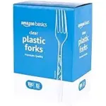 100ct Amazon Basics Disposable Clear Plastic Forks – $3.90
